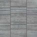 Srebrne płytki trawertynowe